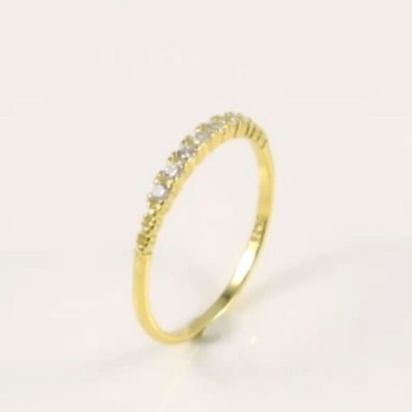 925 diamond simplicity ring sz 6 - Picture 10 of 13